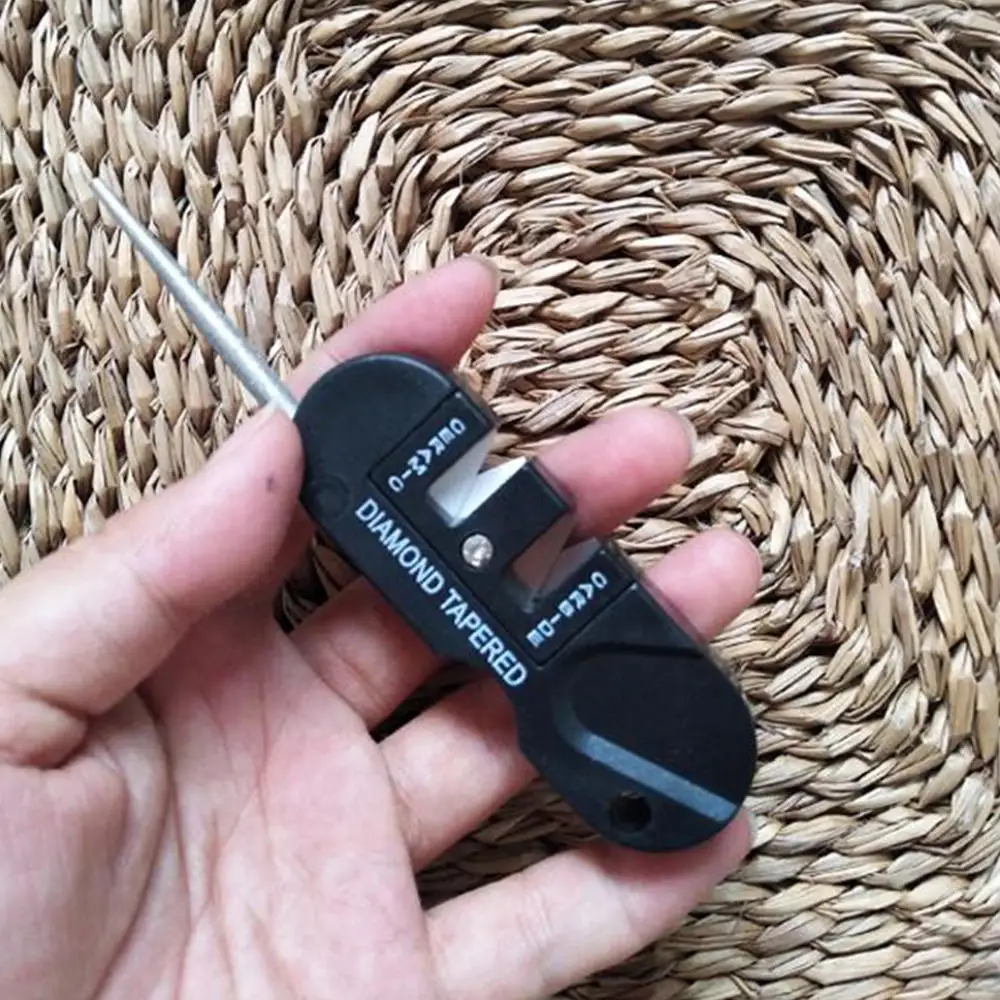 New Multifunction EDC Sharpener Folding Ceramic Carbide Diamond Tapered