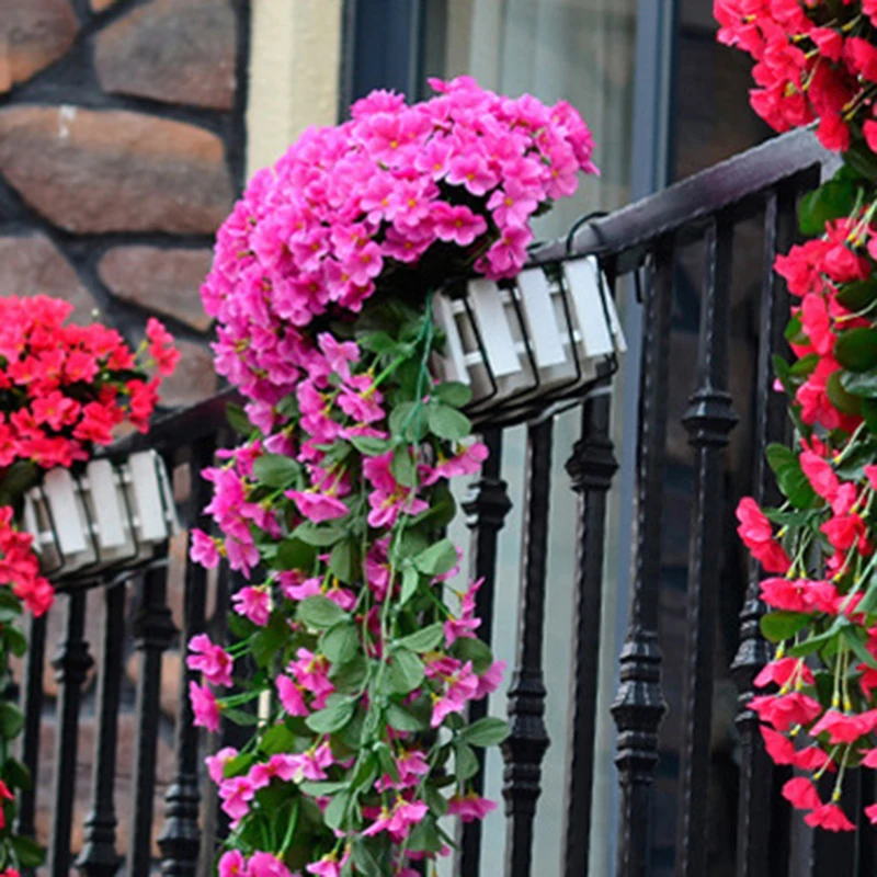 1x Artificial Flowers Hanging Garland Balcony Plant Home Decor Artificial Violet Flowers 1x Artificial Flowers Hanging Garland Balcony Plant Home Decor Artificial Violet Flowers