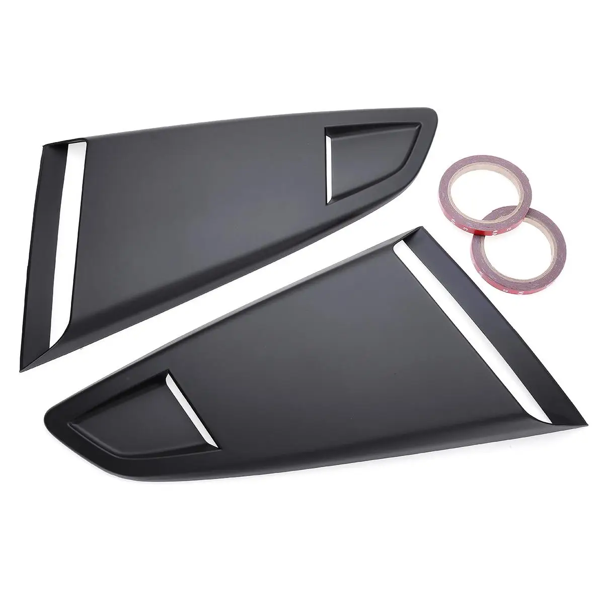 

New 2pc Car Side Rear Window Quarter Louver Side Vent Deflector Scoop Cover For Mustang 2015-2017 2Dr For Coupe Model