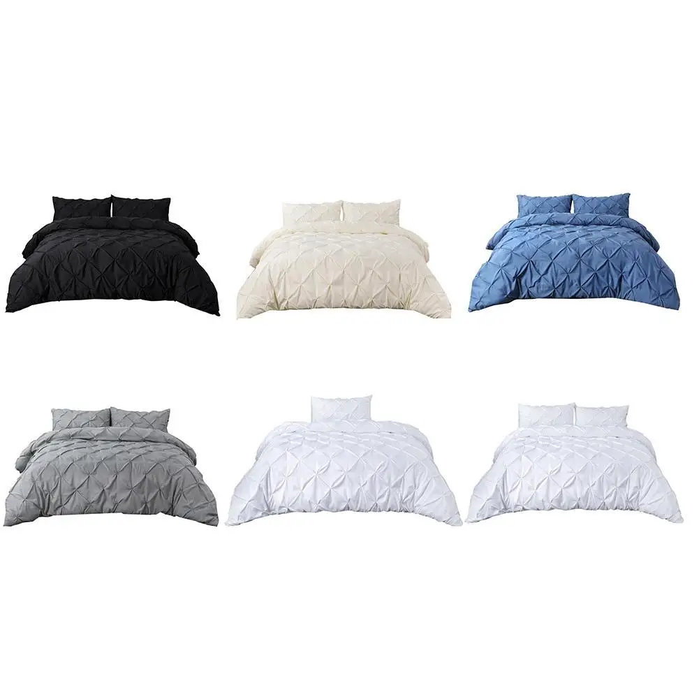 

Luxury Pinch Pleat Pintuck Fashion Duvet Set Quilt Cover Pillow Case Sheets Quilt Bed Linings Two-piece Three-piece Duvet Set