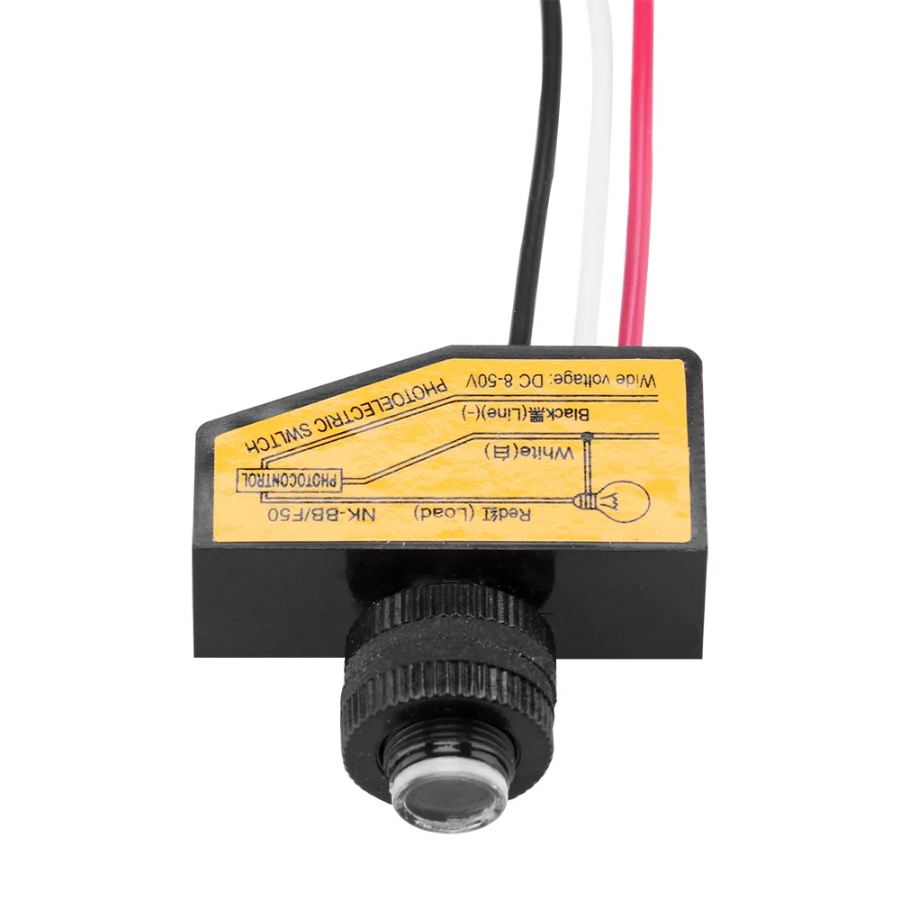 

Houkiper DC 8-50V Flush Mount Photocell Dusk to Dawn Switch Photo Control Switch Sensor Light Switch for LED Light Tool