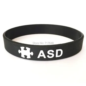 

100pcs ASD Autism wristband silicone bracelets free shipping by ePacket A