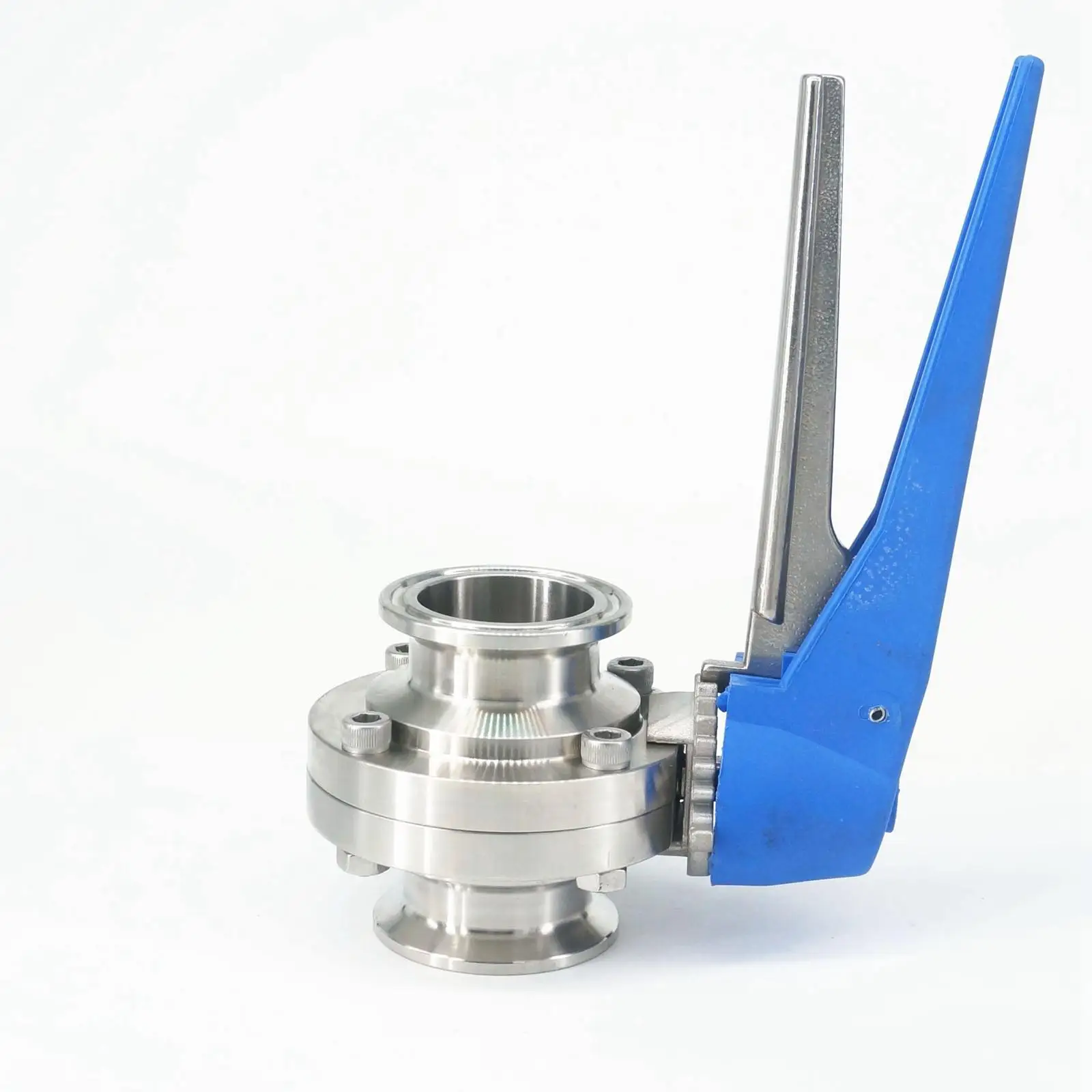 1-1/2 inch 38mm SS304 Stainless Steel Sanitary 1.5 inch Tri Clamp Butterfly Valve Squeeze Trigger