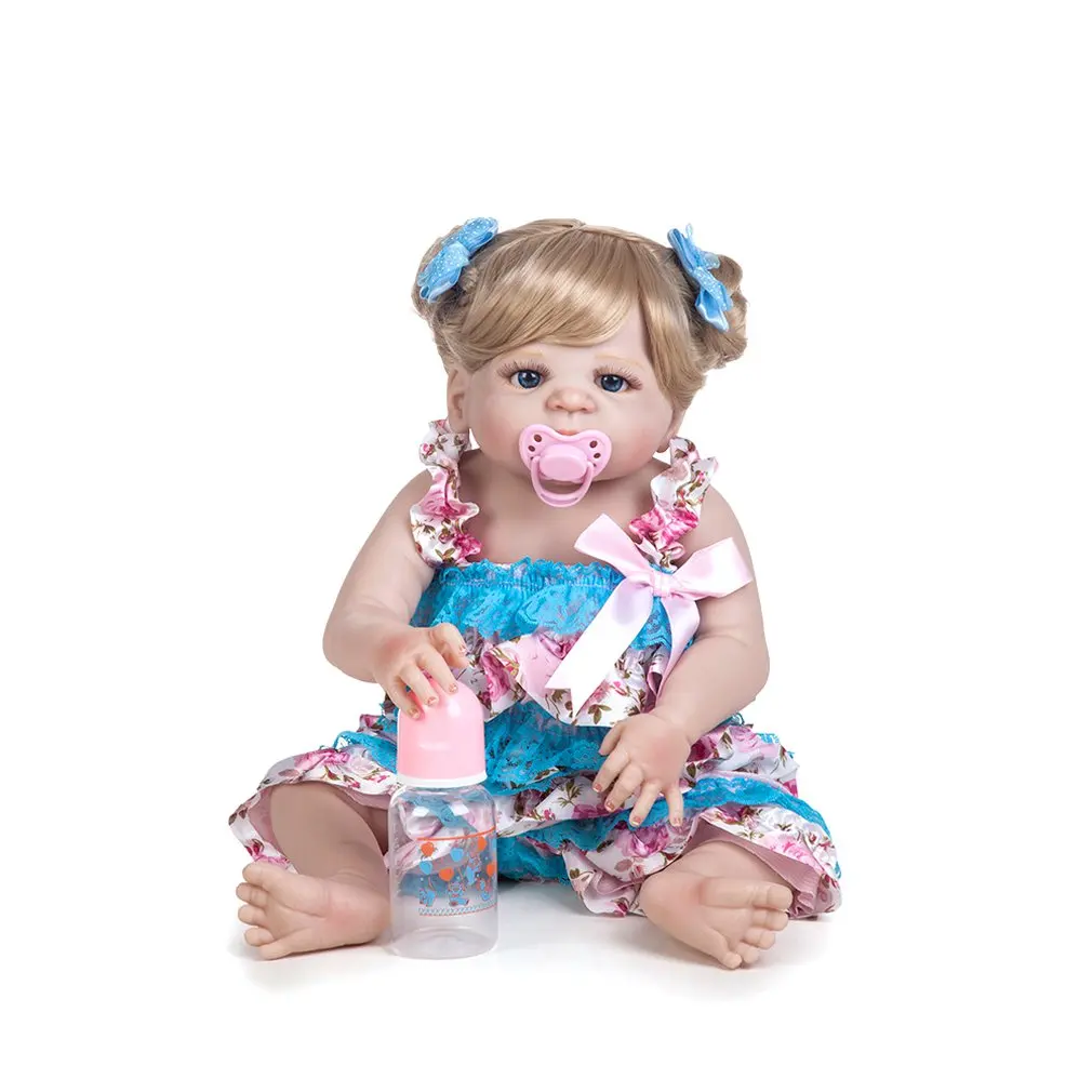 

BM0055 Funny Soft Body Silicone Lifelike Dress Reborn Baby Doll Toy Clothes Set For Girls Early Education Toys