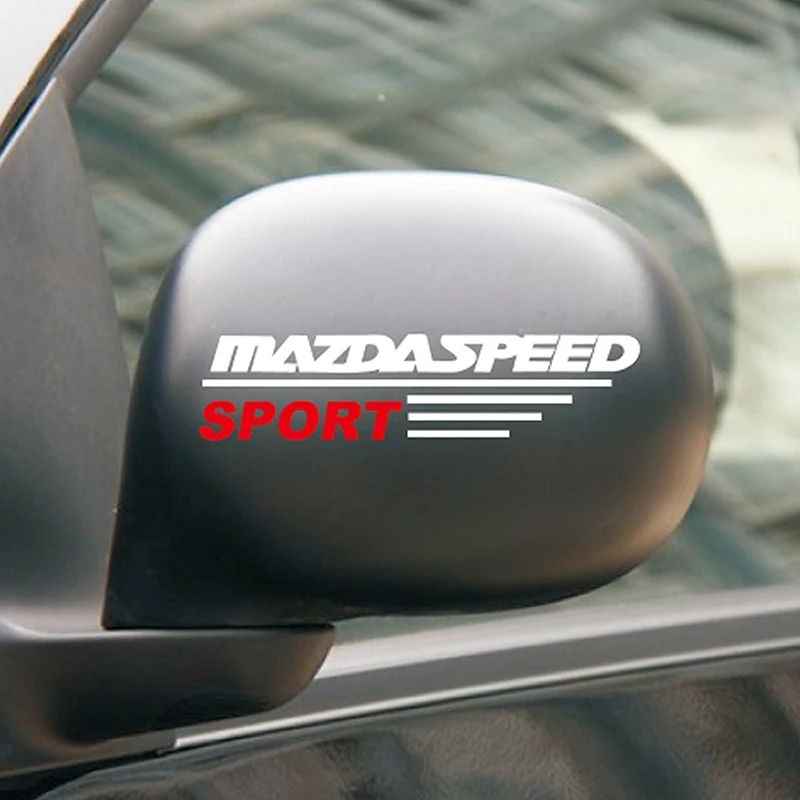 

2pcs/lot Car Sticker MAZDASPEED SPORTS Sticker Auto Rearview Mirror Reflective Decal Personalized Styling for Mazda