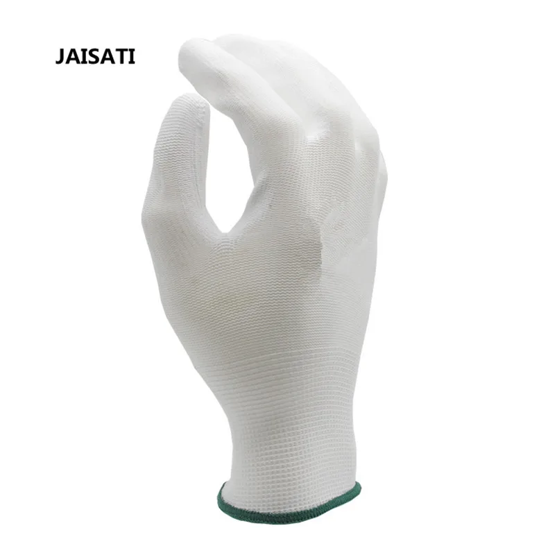 

White Lace Blue Ginger Gloves Wear-resistant Non-slip Dipped Nitrile Gloves