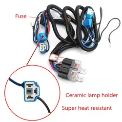 Универсальный 12 V H4 фары реле проводки Реле Жгут автомобилей лампочки, розетки для Car аксессуары для фар