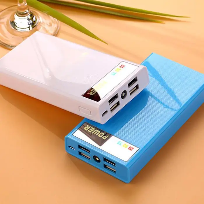 Universal 2A 4USB Power Bank Case 6x18650 Battery Charger Charging Power Supply Housing Cover DIY eals XR649