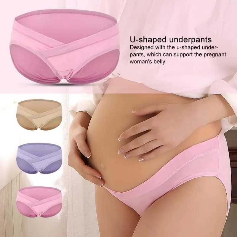 

2018 Cotton U-Shaped Low Waist Maternity Underwear Maternity Panties Pregnant Women Underwear Pregnancy Briefs Women Clothes