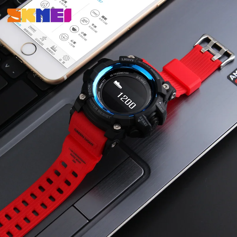  2018 Bluetooth Heart Rate Moniter Smart Wristwatches woman Military Clock Hours Sport Relogio Masculino Digital Analog Watch