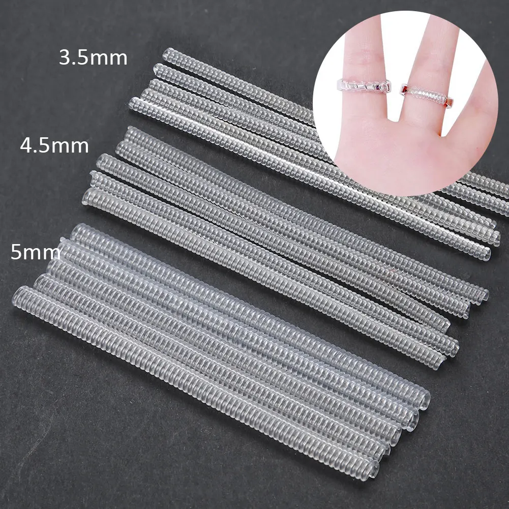 

10Pcs Jewellery Tools Transparent Rings Size Adjuster Guard Tightener Reducer Jewelry Resizing Making Ring Tools for Jewelers