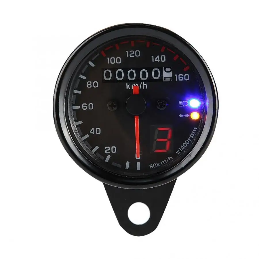 

speedometer DC12V Universal Motorcycle ATV LED Backlight Odometer Speedometer Miles Meter Gauge Iron Motorcycle Odometer