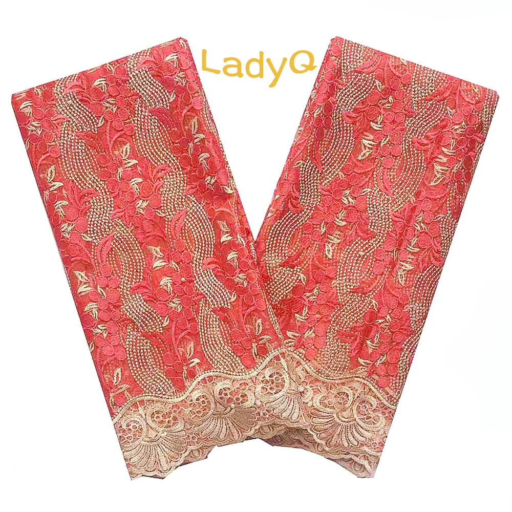 LadyQ королевский синий французский тюль кружевная ткань высокого качества