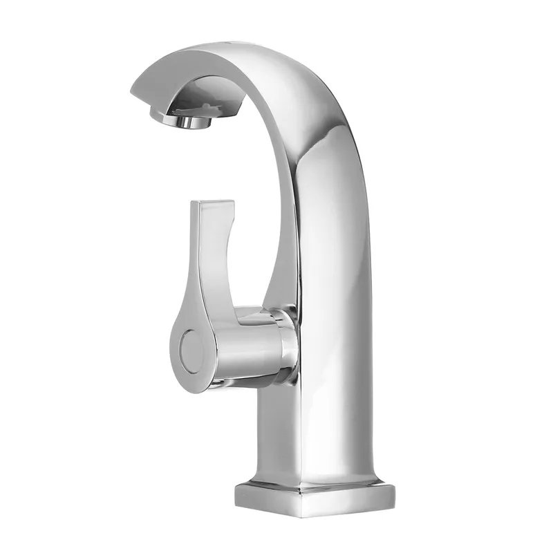 Xueqin Chrome Deck Mount Single Handle Bathroom Basin Faucets Kitchen Single Hole Bath Tap Mixer Tap Cold And Hot Water Tap