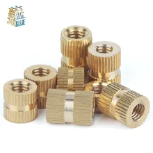 M6 M8 Nuts Insert-Nut Injection-Molding-Brass Knurled-Thread M1.4 Braas M4 M2.5 50pcs/20pcs