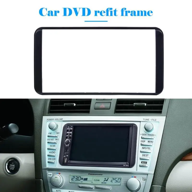 

2 Din Auto Radio Android Player Frame Decorative Framework Fascia Panel for Toyota Camry Vios Corolla Wish Artis 4500 2006