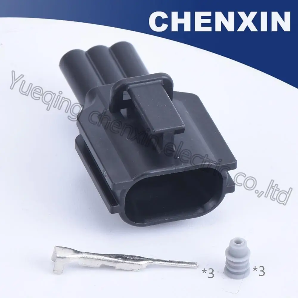 Black 3 pins car waterproof auto connectors 1.0 male of 7283 7392 30