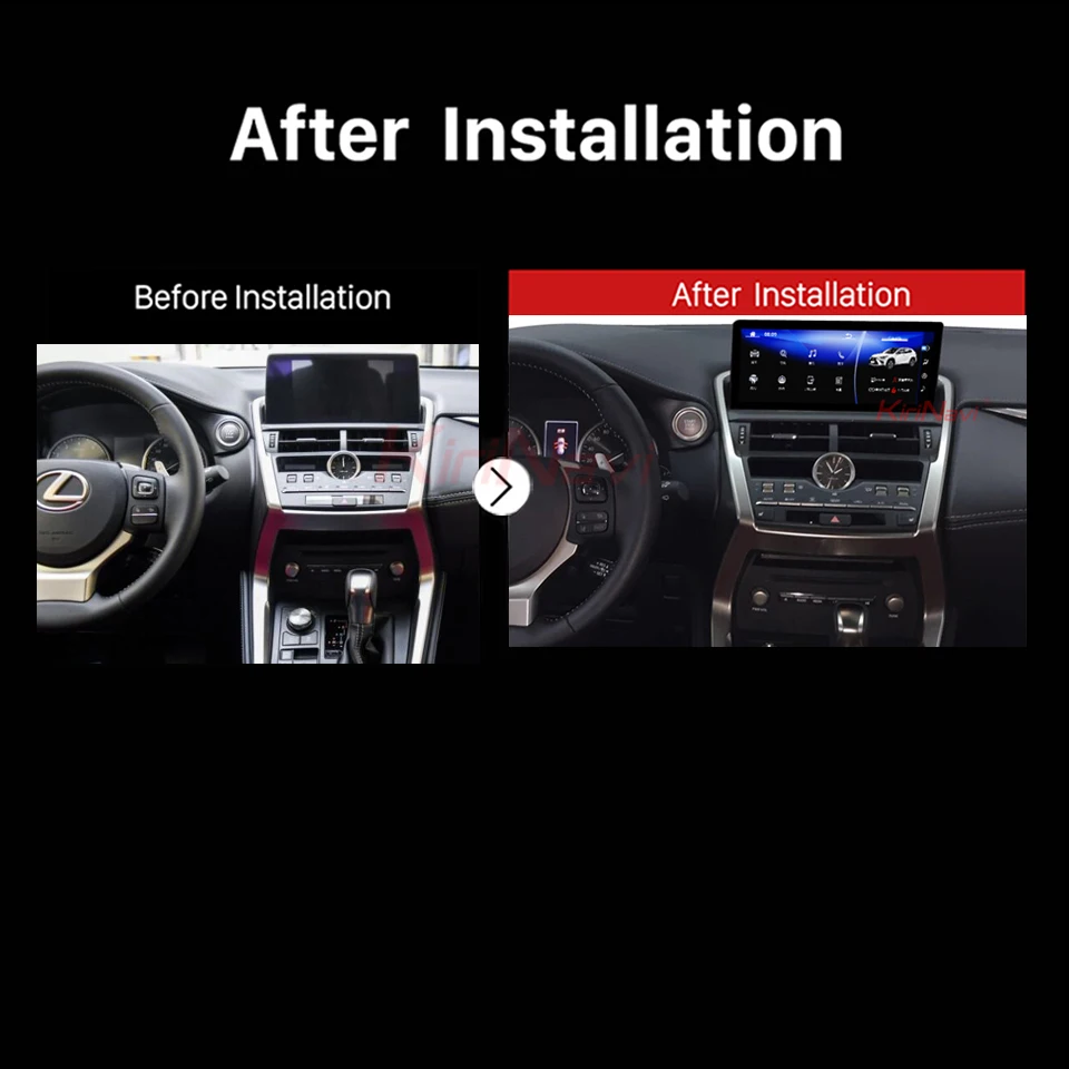 Cheap KiriNavi 10.25" Android 9.0 For Lexus NX200 NX300 200h 300h Car DVD Radio Audio GPS Navigation Monitor Multimedia Play 2018 4