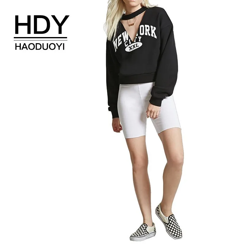 HDY Haoduoyi 2019 Individual New York City XXL Letter Printed Bat Sleeve Ribbon Short Sanitary Clothes HDY Haoduoyi 2019 Individual New York City XXL Letter Printed Bat Sleeve Ribbon Short Sanitary Clothes