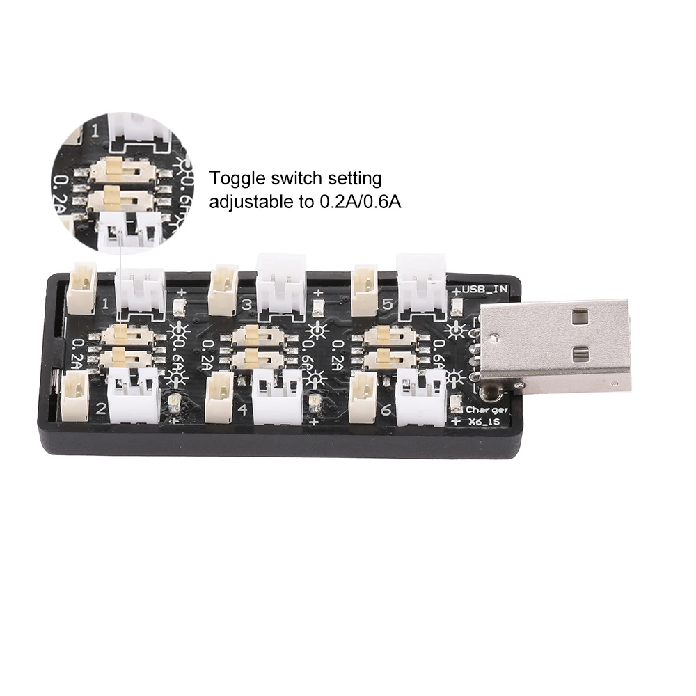 1S LiPo батарея USB зарядное устройство LiHV 3 7 V/4 35 V 6 каналов для батарея|Детали и