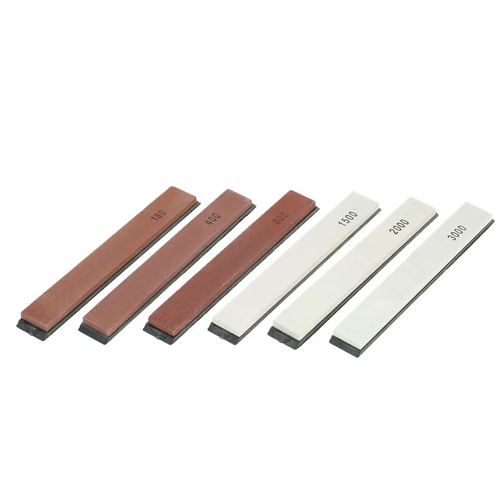 

6pcs/set Knife Sharpening Stone Knife Sharpener with Base Whetstone Set Grindstone For Fixed-angle Knife Sharpener