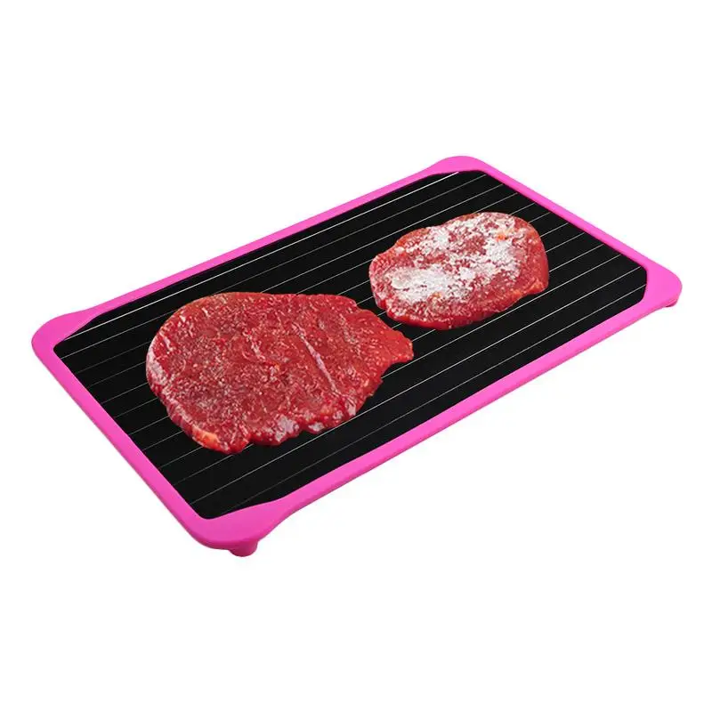 Magic 9 Times Quick Defrost Tray Metal Plate Defrosting Tray Safe Fast Thawing Frozen Meat Defrost Kitchen Gadget Tool Magic 9 Times Quick Defrost Tray Metal Plate Defrosting Tray Safe Fast Thawing Frozen Meat Defrost Kitchen Gadget Tool