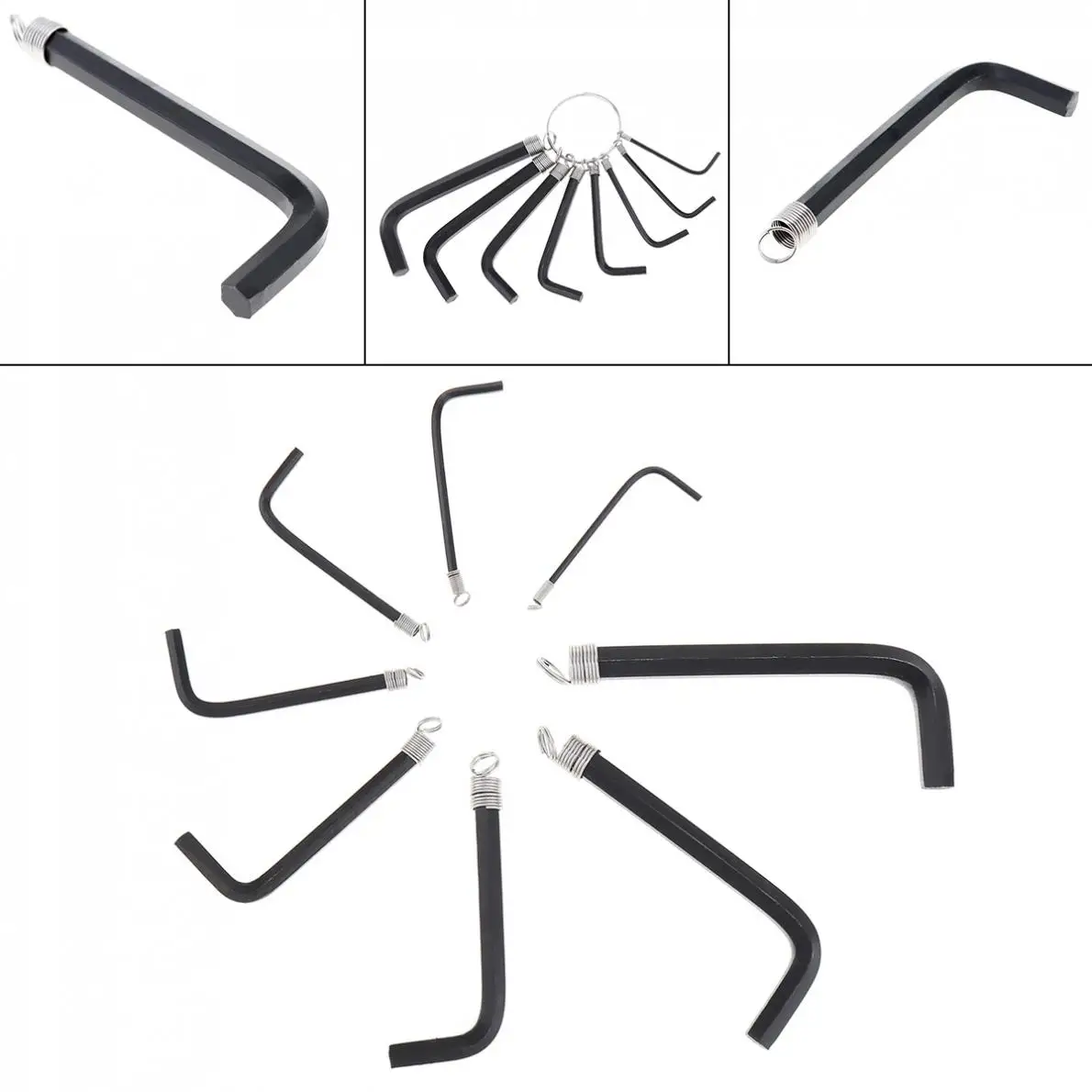 Full metal 6 in one Bicycle Hexagon Wrench Keychain Tool Setin Bicycle