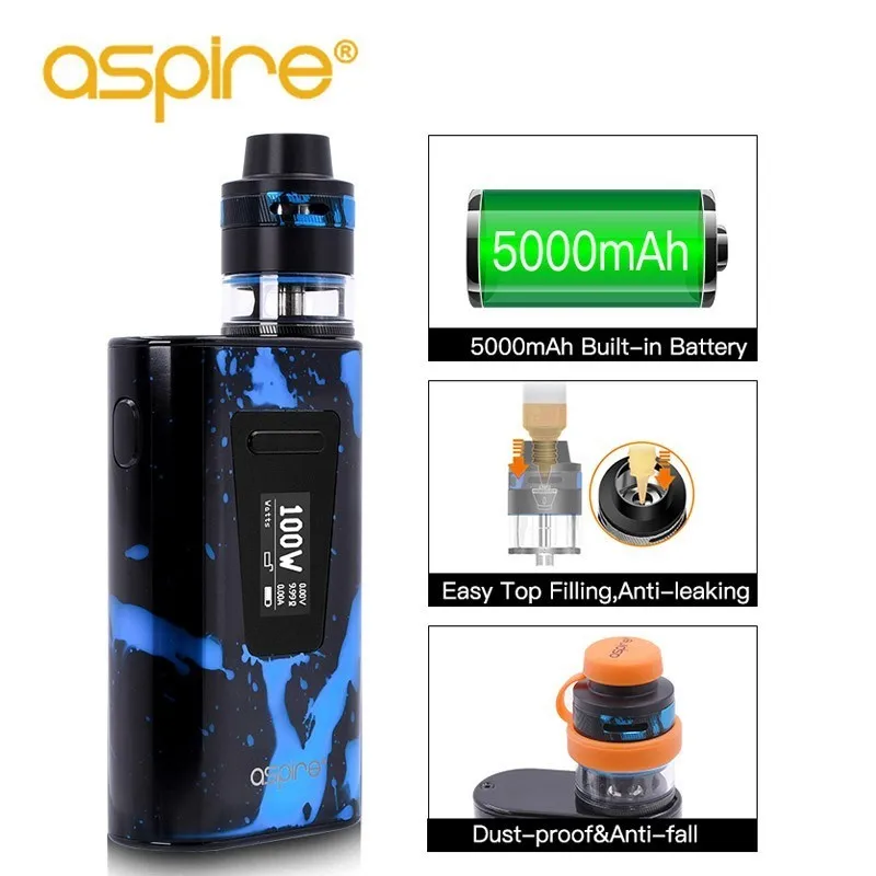 Aspire Typhon Revvo Vape kit Electronic Cigarette Built-in 5000mAh Battery 100W 3.6ml/2ml Revvo Vape Tank Vaporizer Starter kit Aspire Typhon Revvo Vape kit Electronic Cigarette Built-in 5000mAh Battery 100W 3.6ml/2ml Revvo Vape Tank Vaporizer Starter kit