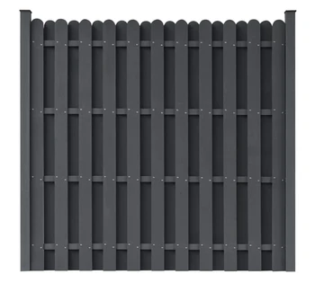 

VidaXL WPC Fence Panel Square Grey Wood Plastic Composite Classically Garden Barrier Residential Fence Garden Supplies