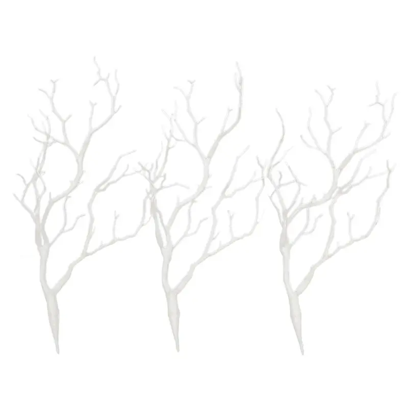 

3 x Artificial White Dry Plant Tree Branch Wedding Party Decor