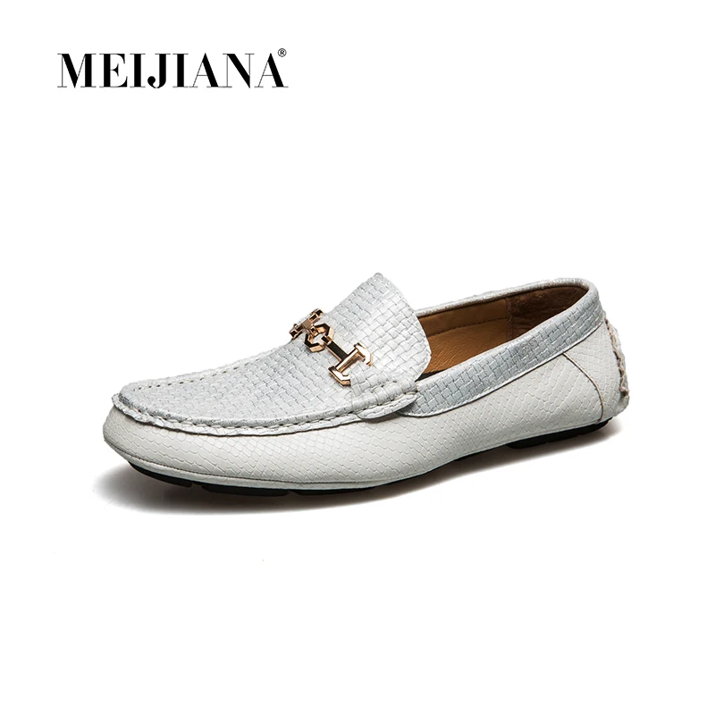 Hombres Zapatos Y Barco Negro De Casuales Meijiana Verano Los Conductor Negro Mocasines blanco Blanco qXx5wn1v