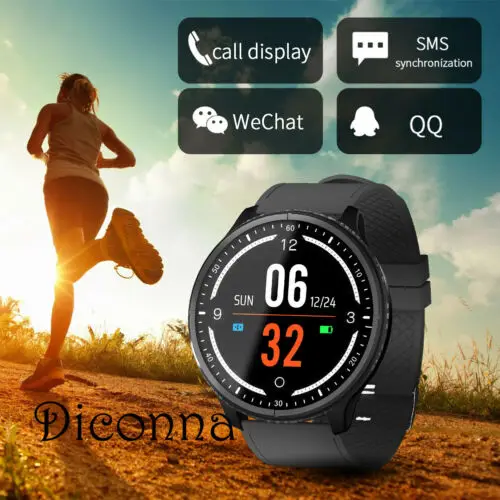 

Bluetooth Smart FIT BIT Watch Heart Rate Blood Pressure Calories Monitor Tracker Wristband