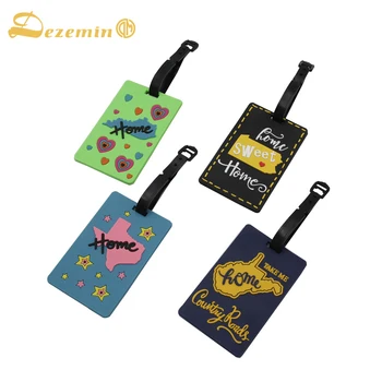 

DEZEMIN Luggage Tag Silicone Name Tag Holder Travel Accessories