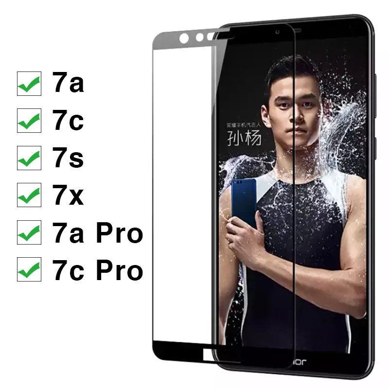 Защитный Стекло для huawei Honor 7x 7a 7c Pro Tempered Glas на 7 х C X7 A7 C7 Pro 7 apro 7 cpro случае Экран Защитная крышка