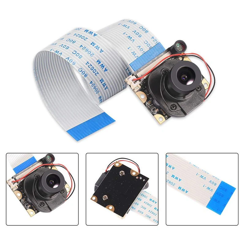 Aokin For Raspberry Pi Camera Module With Automatic Ir cut Night Vision Camera 5mp 1080p Hd 5