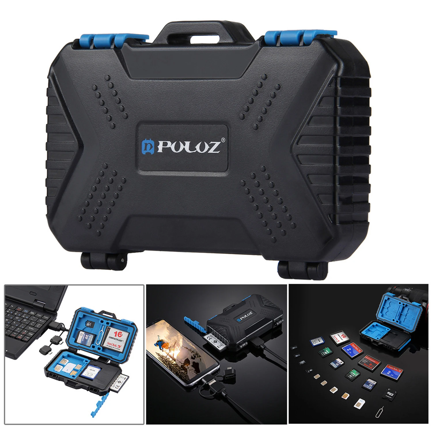 PULUZ устройство для чтения карт памяти USB 3 0 SD CF TF ридер с OTG Fuction и 21 слотом