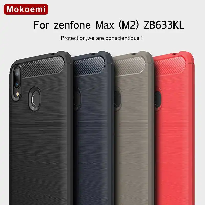 

Mokoemi Fashion Shock Proof Soft Silicone 6.26"For Asus Zenfone Max (M2) ZB633KL Case For Zenfone Max (M2) cell Phone Case Cover