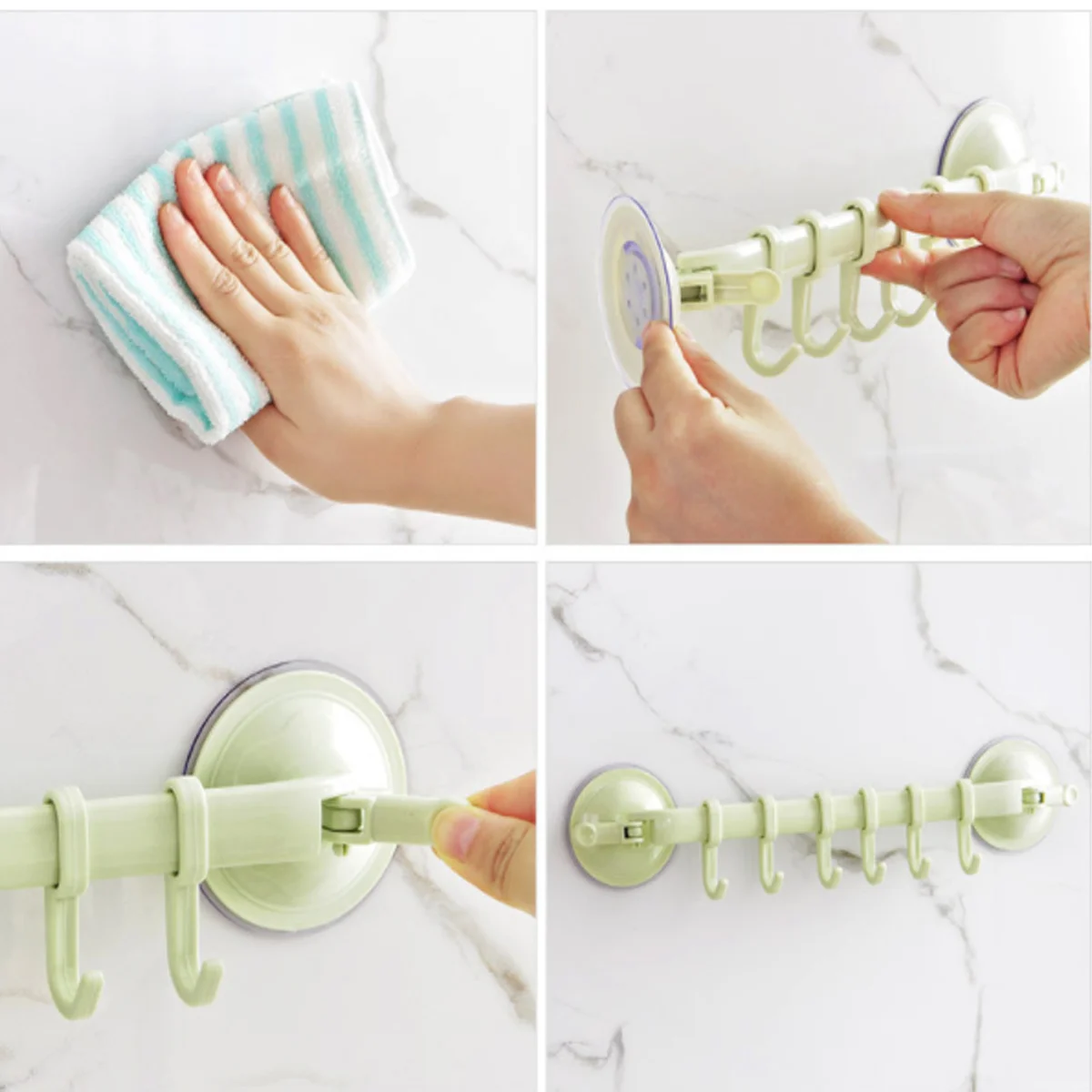 1PC Adjustable Hook Rack Double Suction Cup Towel Rack Hanging Shelves Hook Holder Lock Type Sucker Kitchen Bathroom Accessories 1PC Adjustable Hook Rack Double Suction Cup Towel Rack Hanging Shelves Hook Holder Lock Type Sucker Kitchen Bathroom Accessories