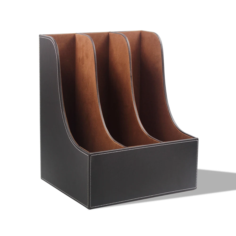 3-فتحة/صف مجلد حفظ الملفات/شريط بو الجلود قوس ملف حامل رف الصحف المنظم مجلس الوزراء المجلات وثائق صينية تخزين ل مكتب