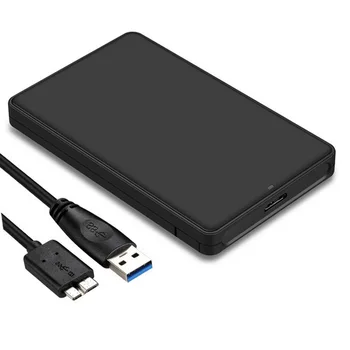 

50pcs 2.5 inch USB 3.0 SATA HDD Box HDD Hard Disk Drive External HDD Enclosure Black Case