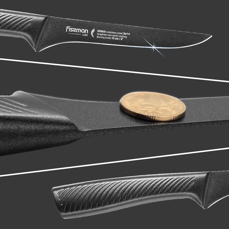 Fissman серия SHINAI 6 дюймовые ножи для косточек нож фруктов из нержавеющей стали 3cr14 с