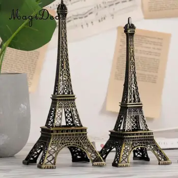 

MagiDeal Copper Paris Eiffel Tower Figurine Statue Model Ornament Decoration Craft, French Souvenir Gift Jewelry Stand Holder