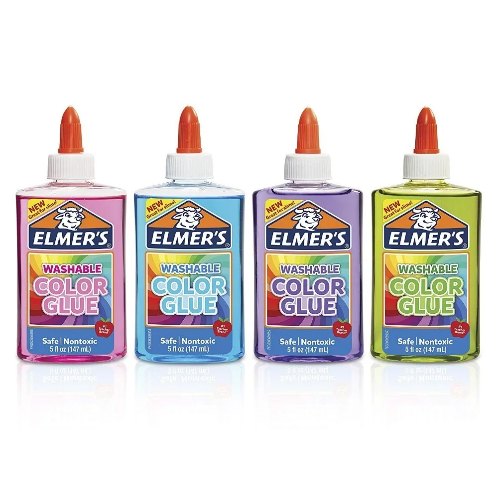 147 мл Elmers Elmer's моющийся прозрачный цветной клей фиолетовый школьный клей 5 унций отлично подходит для изготовления мелков слизи