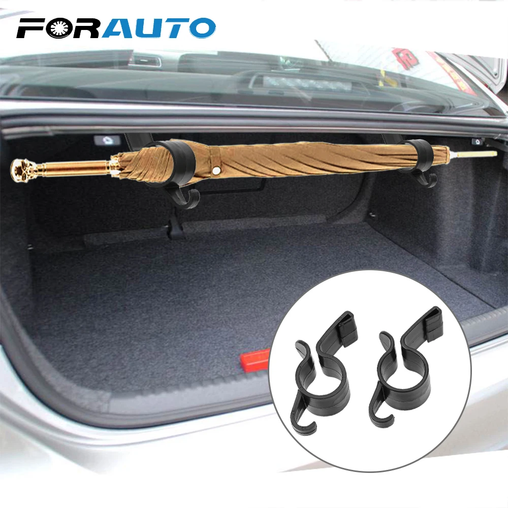 

2pcs/set Automobile Trunk Organizer Umbrella Holder Car Rear Trunk Mounting Bracket Towel Hook for Umbrella Hanging Hook
