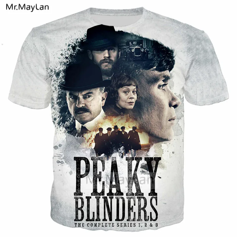 

2018 New Design Peaky Blinders 3D Print Tshirt Men/women Hip Hop Streetwear T shirt Man Tee T-shirt Boys Modis White Clothes 6XL
