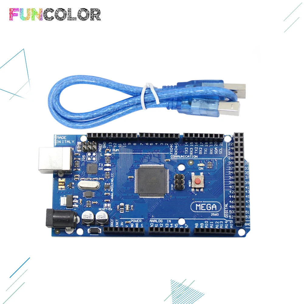 

Mega2560 REV3 Board Part Mega 2560 R3 ATmega2560-16AU with USB Cable for Compatible 3D Printers Parts Integrated Circuit