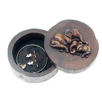 

1PC Decorative Wooden Vintage Retro Handmade Indian Elephant Jewelry Box Gifts for Thanksgiving Day Birthday Wedding Christmas