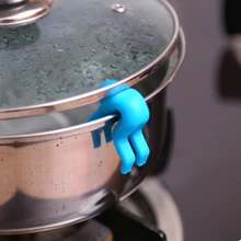 Шт. 2 шт. креативные маленькие формы силиконовые разлив-доказательство повышение горшок крышка приготовления анти-переливающиеся Инструменты держатель сотового телефона