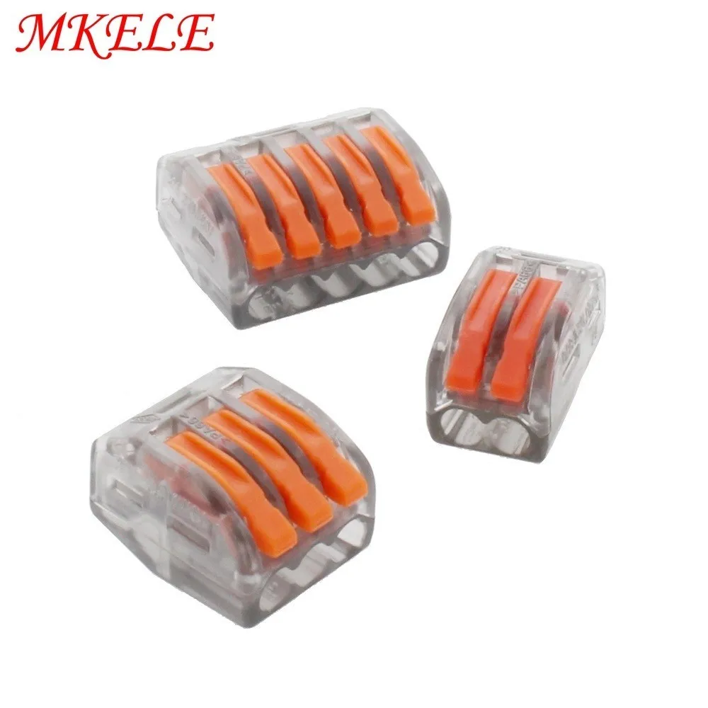 

Wire Connector Opaque transparent AWG 28-12 MKELE Universal Compact Wiring conector terminal block connectors terminator