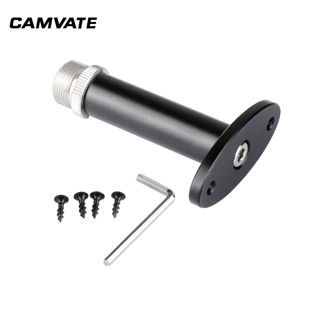 

CAMVATE Wall Mount Bracket With 1/4"-20 Female To 5/8"-27 Male Mic Screw C1994